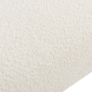 English Elm Jennifer Taylor Home - Nimbus 27.5" Curved Accent Chair Ivory Bouclé — Cozy Faux Sheepskin Upholstery, Tapered Wood Legs B2719P238256