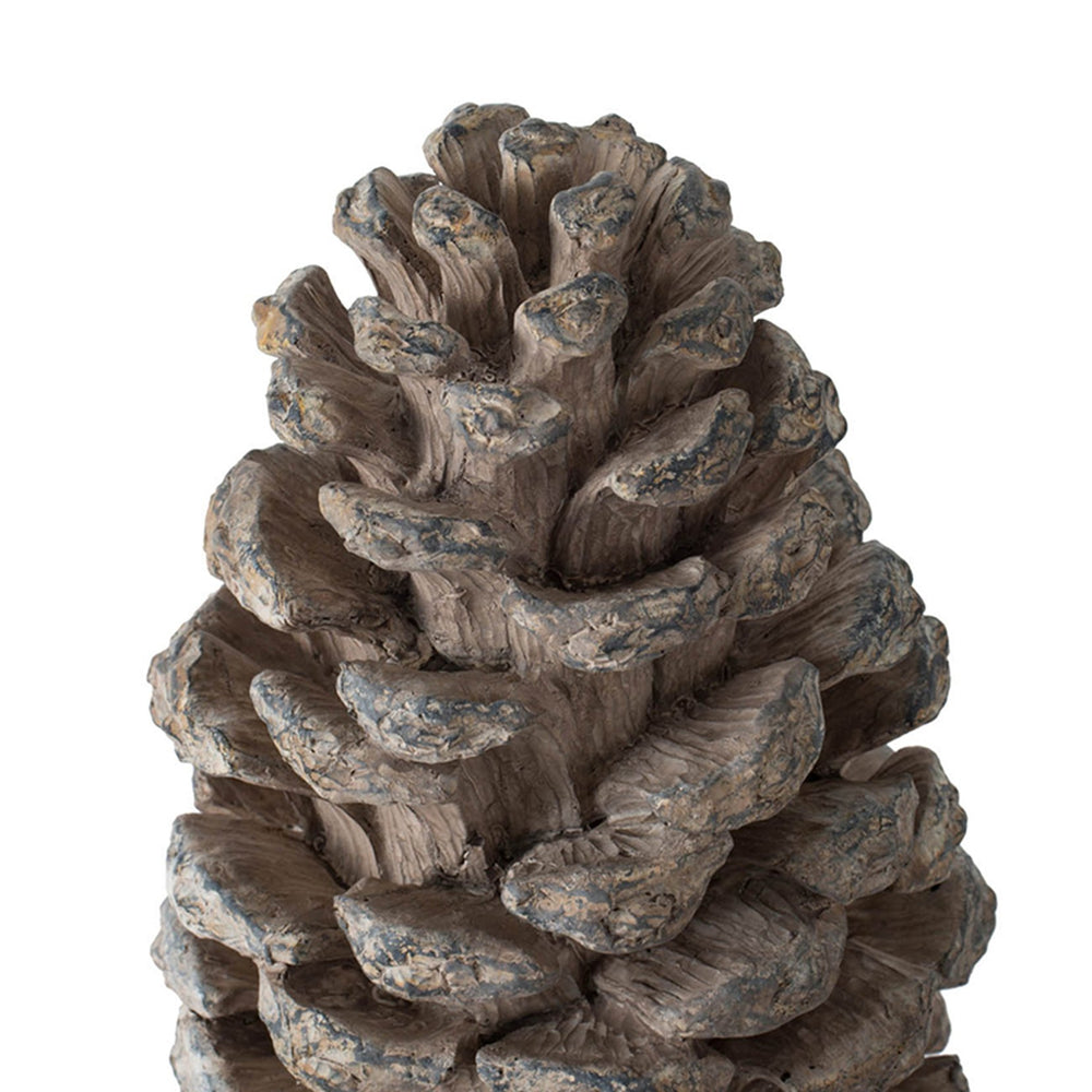 English Elm D7x14" Pinecone Table Decor Polyresin Accent – Tall Rustic Natural Home Centerpiece, 16x16x10 W2078P360284