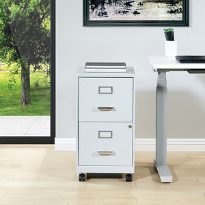OSP Home Furnishings Metal File Cabinet Grey