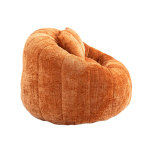 English Elm Bean Bean Bag Sofa High-Density Memory Foam Two-Seater Lounger High Back Chenille Cozy Support Orange W395P181437