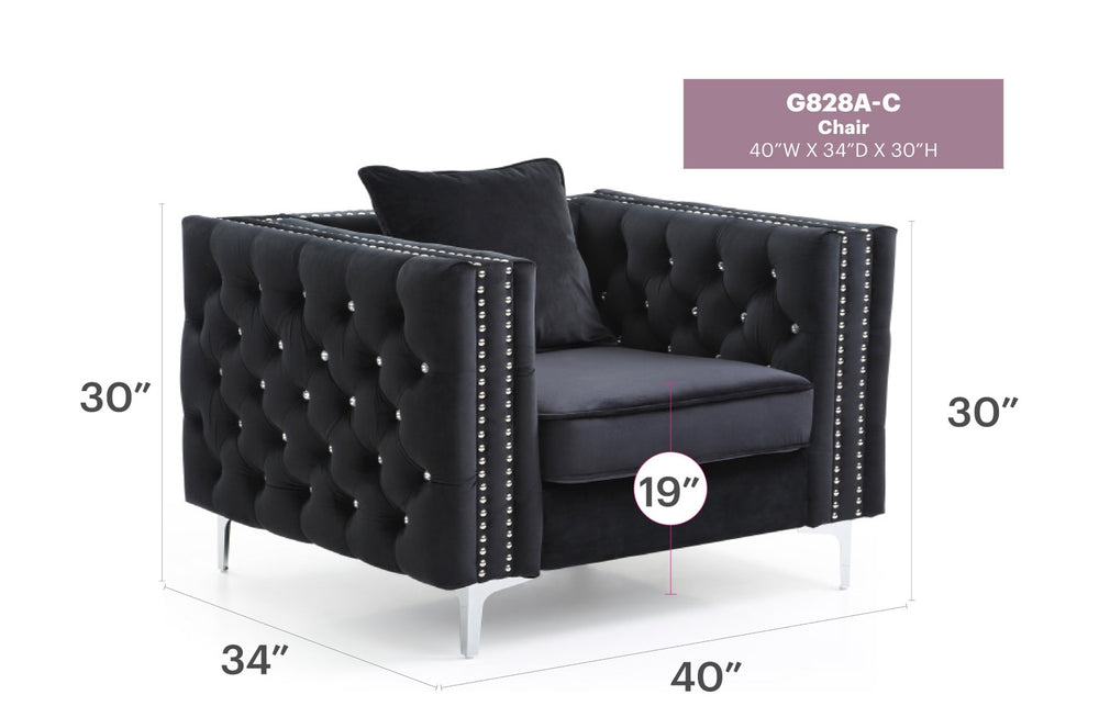 English Elm Sleek Track Arm Accent Chair with Black Finish for Modern Living or Reading Nooks B078108461