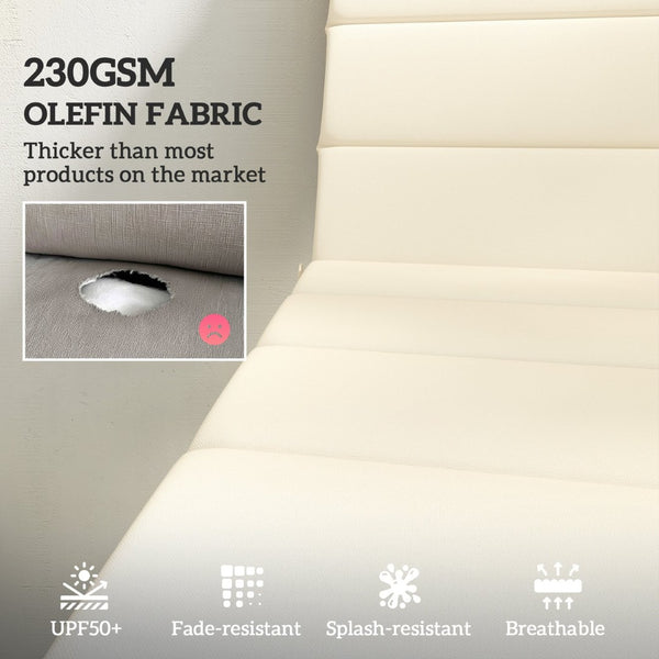 English Elm Outsunny Upf50 Olefin Chaise Cushions Set of 2 with Foam Core for Patio Poolside W2225P485598