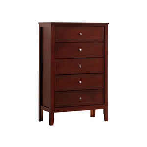 English Elm Daniel Assembled 5-Drawer Chest with English Dovetail Drawers, Metal Hardware & Solid Wood Frame Cherry 51 L x 34 W x 18 H B078P400741