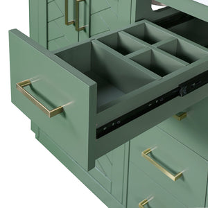 English Elm 30'' Bathroom Vanity - Retro Style With Ceramic Sink, Soft-Closing Doors & Ample Storage Space N710P191947F