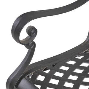 English Elm Christopher Knight Home® - Olmsted Black 5-Piece Aluminum Dining Set — Weather-Resistant Cast Aluminum, Mesh Back Seats, Patio Luxury 54587.00SAD-4_54586.00SAD