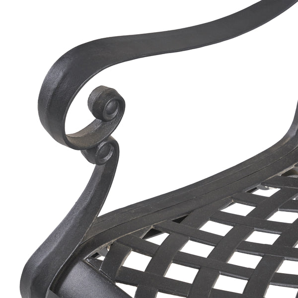 English Elm Christopher Knight Home® - Olmsted Black 5-Piece Aluminum Dining Set — Weather-Resistant Cast Aluminum, Mesh Back Seats, Patio Luxury 54587.00SAD-4_54586.00SAD