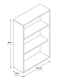 OSP Home Furnishings Prado 48" 3-Shelf BookCase White