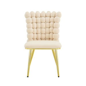 English Elm Luxury Velvet Bubble Tufted Swivel Chair Gold Frame Glam Accent Seat W3875P457865