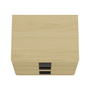 English Elm Payton 26" Nightstand Natural Oak 3-Drawer — Modern Minimalist Bedside Storage, Metal Handles B365P398196