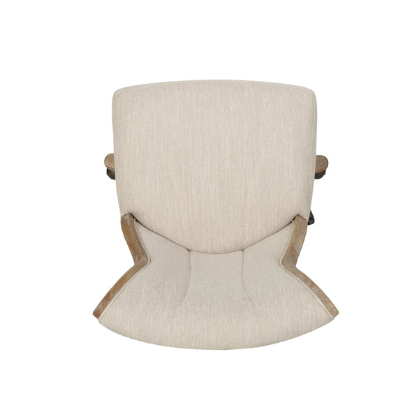 English Elm Christopher Knight Home® - SWIVEL&LIFT Modern Rollback Office Chair with Vertical Channel Stitching, Rubberwood Frame & Casters Beige+Natural 71885.00FBGENTL