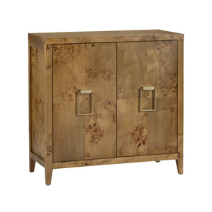 Crestview Collection Transitional Mappa Burl Wood Cabinet - Elegant Storage Solution With Gold Handles For Modern Spaces Brown Solid Wood Cvfdr1168