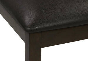 English Elm Dining Chair Set Of 2 - Upholstered Faux Leather With Brown Wood Legs For Modern Dining Spaces B2710P218866