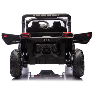 English Elm 24v Two Seat Kids Electric Utv with Parental Remote Suspension Off Road Ride On Red W1578P184803
