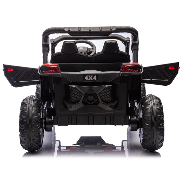 English Elm 24v Two Seat Kids Electric Utv with Parental Remote Suspension Off Road Ride On Red W1578P184803
