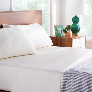 English Elm Linenspa 600TC Cotton Blend Pillowcase Set Queen Ivory – Ultra-Soft Weave, Fade-Resistant, Easy Care B350P394825