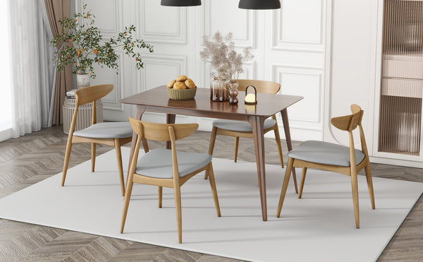 English Elm Christopher Knight Home® - Set Of 2 Retro-Inspired Rubberwood Chairs With Ergonomic Support & Plush Cushions For Comfort N759P307037B