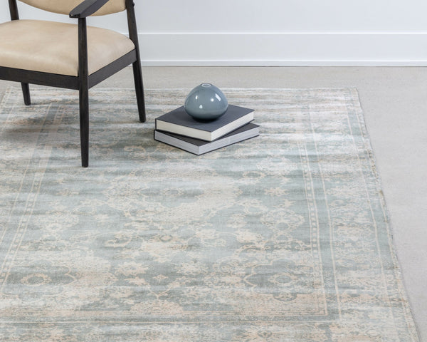 Sunpan Boca Hand-Loomed Rug: Exquisite Artisan Craftsmanship with Timeless Persian Design in Grey Tones 9' X 12'