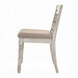 English Elm Tan and Antique White Padded Side Chair (Set Of 2)