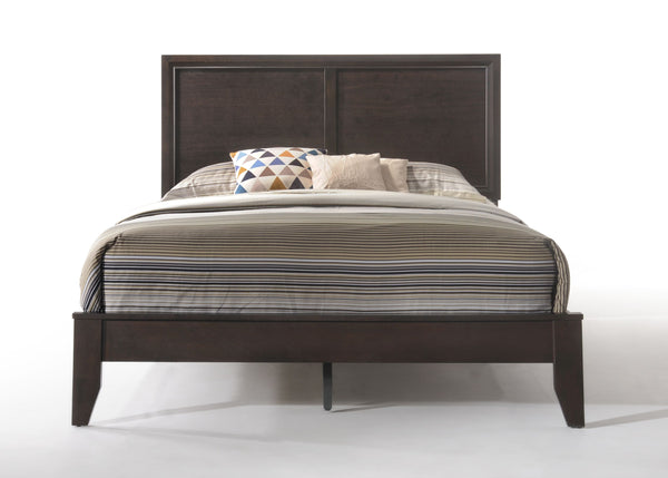 English Elm Madison Solid & Composite Wood Queen Bed with Raised Molding Headboard, Low Profile Footboard, 660lb PMID Espresso 86 L x 8 W x 4 H B2726S00417