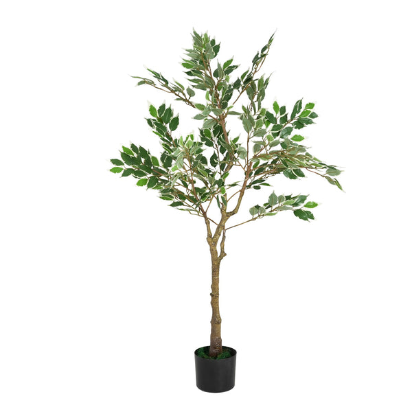 English Elm Christopher Knight Home® - 51" Lifelike Artificial Ficus Tree In Black Pot - Perfect Indoor Décor For Low-Maintenance Elegance N772P286769G