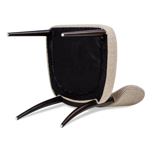 English Elm Jennifer Taylor Home - Harriet Split Back Upholstered Dining Side Chair Set of 2 in Merino Gray Wool Blend with Espresso Legs B2719P269266