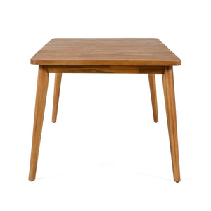 English Elm Christopher Knight Home® - Acacia Modern Outdoor Dining Table 63"L Solid Acacia Wood Patio Farmhouse Centerpiece, 180lb Capacity N779P269291N
