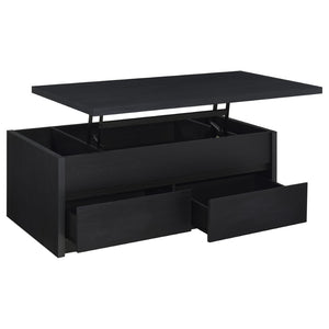 English Elm Fletcher Lacquered High Gloss Coffee Table with Open Shelf for Modern Living Rooms B062P447736