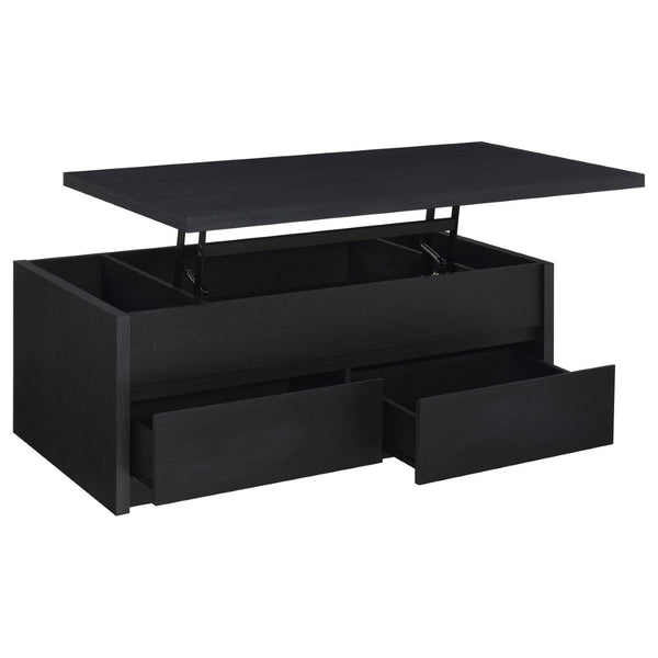 English Elm Fletcher Lacquered High Gloss Coffee Table with Open Shelf for Modern Living Rooms B062P447736