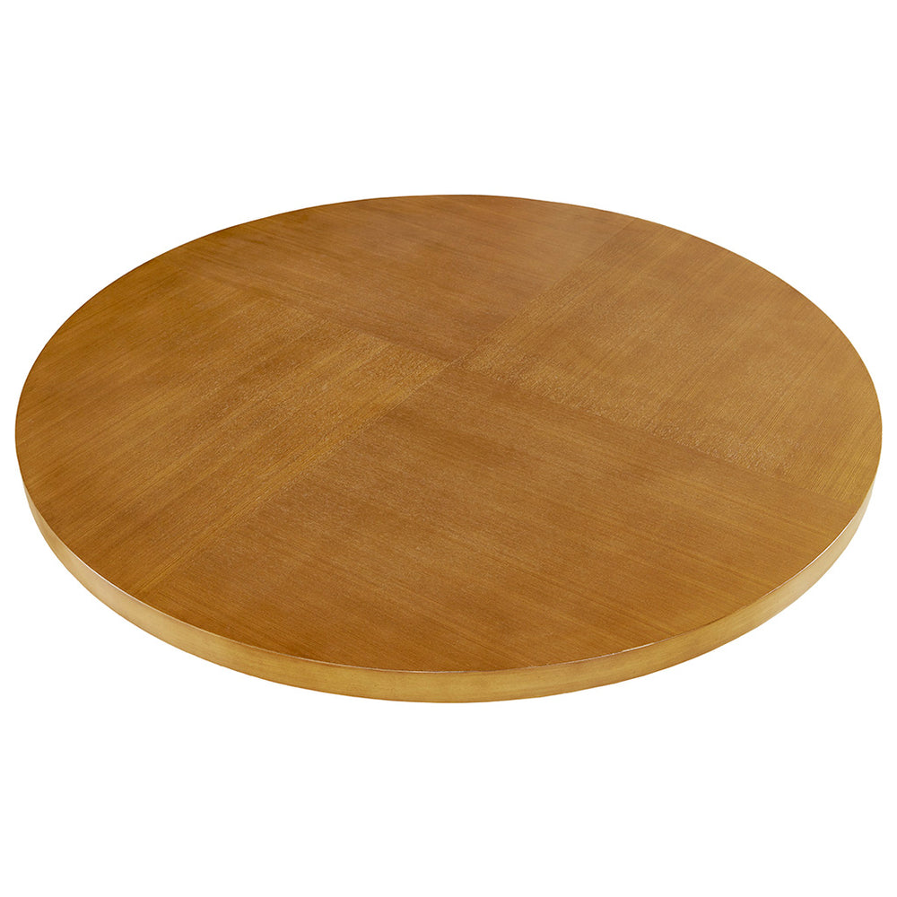 JLA Home INK+IVY - 44" Pecan Round Dining Table with Flipped-Grain Veneer Top and Open X-Base for Stylish Everyday Seating II121-0499