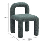 Arum Dining Chair - Set of 2 Snowy Green 109988 Zuo Modern