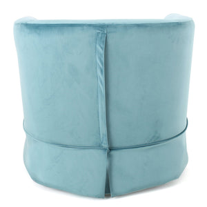 English Elm Christopher Knight Home® - SWIVEL Velvet Lounge Chair with Loose Cover for Gaming & Reading, Plush Comfort and Smooth Rotation Blue 29.25 L x 27.25 W x 22 H 57448.00NVLTBLU