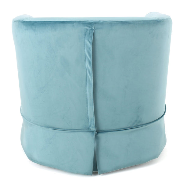 English Elm Christopher Knight Home® - SWIVEL Velvet Lounge Chair with Loose Cover for Gaming & Reading, Plush Comfort and Smooth Rotation Blue 29.25 L x 27.25 W x 22 H 57448.00NVLTBLU