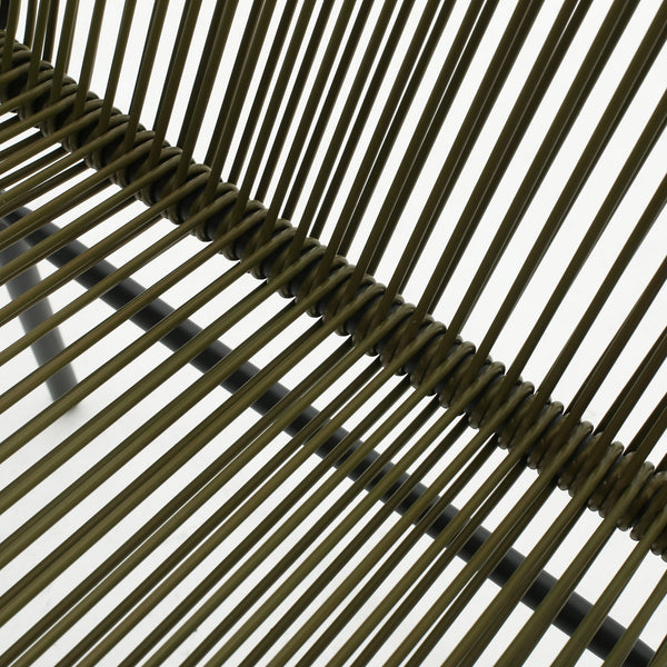 English Elm Christopher Knight Home® - NUSA Faux Wicker 3-Piece Outdoor Patio Chat Set with Rustproof Iron Frame, Curved Club Chairs & Loveseat Green NUSA3PCSETGRN