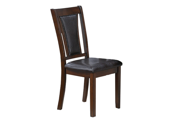 English Elm Beautiful Walnut/Black 6-Piece Dining Set with Bench and Cushioned Faux Leather Chairs, Modern Elegance B011P291548