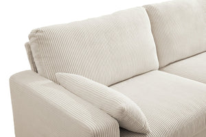 English Elm Modern Fabric Loveseat with Fsc Wood Frame Spring Cushions and Washable Covers W5515P443291