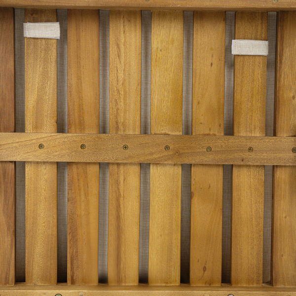 English Elm Christopher Knight Home® - Preston Teak Outdoor Dining Chairs Set of 2 with Beige Cushions, Acacia Wood Frame, Wicker Backrest N775P243309T