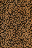 Wildlife Leopard Machine Made Animal Print Rug