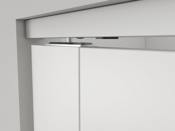English Elm 30 in Matte Mdf Bi-fold Door with Frosted Glass Panels Hardware and Handle Included B2763P483196