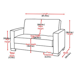 English Elm PrimeNest Grandera Collection Upholstered Convertible Loveseat with Storage, Chenille Comfortable Sleeper PMID: versatile design for small spaces and quick assembly Beige,Brown Multi B030P281707