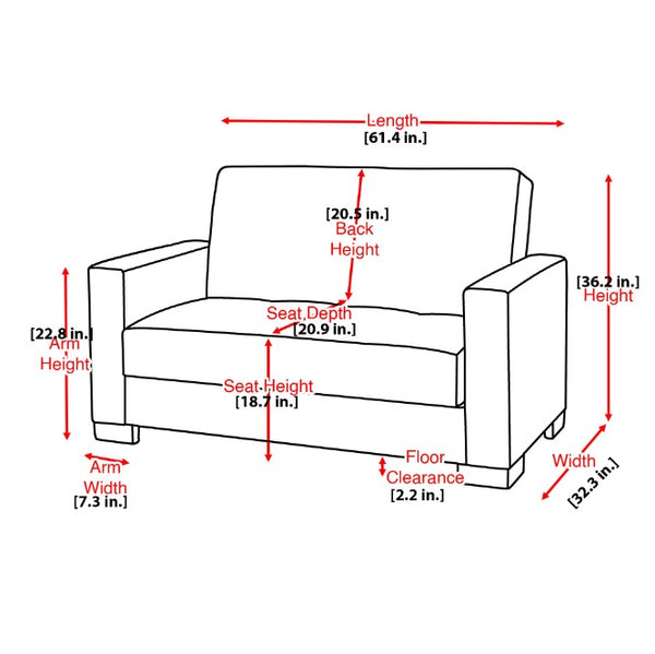 English Elm PrimeNest Grandera Collection Upholstered Convertible Loveseat with Storage, Chenille Comfortable Sleeper PMID: versatile design for small spaces and quick assembly Beige,Brown Multi B030P281707