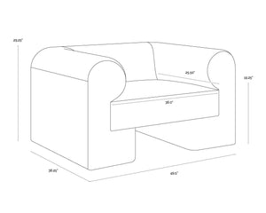 Sunpan Ionic Armchair - Contemporary Elegance with Luxurious Upholstery for Ultimate Comfort and Style Meg Taupe