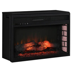 English Elm Retro Recessed Electric Fireplace Insert with Log Ember Glow and Remote Control T3971P416198