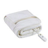 Serta Fleece to Sherpa Casual Heated Throw ST54-0080 Ivory