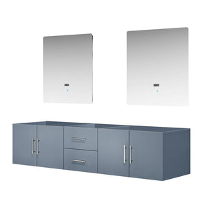 English Elm Dark Grey Double Bath Vanity Set With 30 In. Led Mirrors - Modern Design, Ample Storage & Easy Install B2731S00553