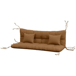 English Elm Outdoor Tufted Bench Cushion Set with Polyester Fill for Patio Porch Comfort Tan T3971P442941