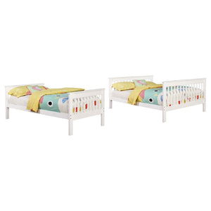 English Elm Severington Modern Twin Over Full Bunk Bed With Slatted Headboard – Space-Saving & Stylish Design B062S00898-GIGA
