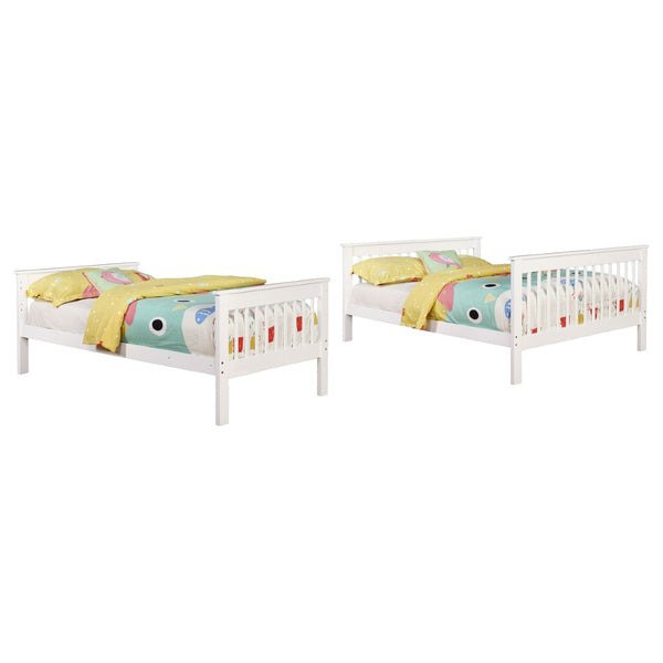 English Elm Severington Modern Twin Over Full Bunk Bed With Slatted Headboard – Space-Saving & Stylish Design B062S00898-GIGA