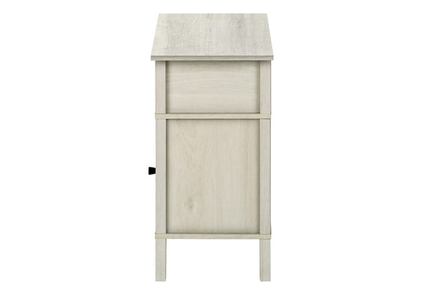 English Elm Accent Side Table with Open Shelf and Cabinet Storage for Compact Living Spaces Oak B2710P461703