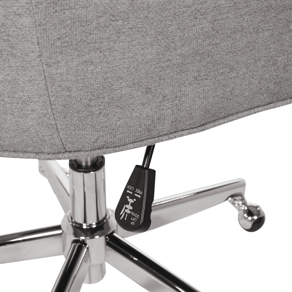 OSP Home Furnishings Amelia Office Chair Fog