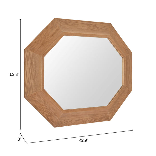 Zuo Modern Otekant Mirror Natural - Modern Elegance With Fir Wood Frame, Perfect For Hospitality & Home Decor Natural Fir Wood,Glass 110718-zuo-modern
